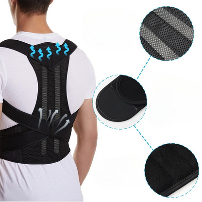 Corrector de Postura Ajustable – Soporte Lumbar y de Espalda para Hombres y Mujeres